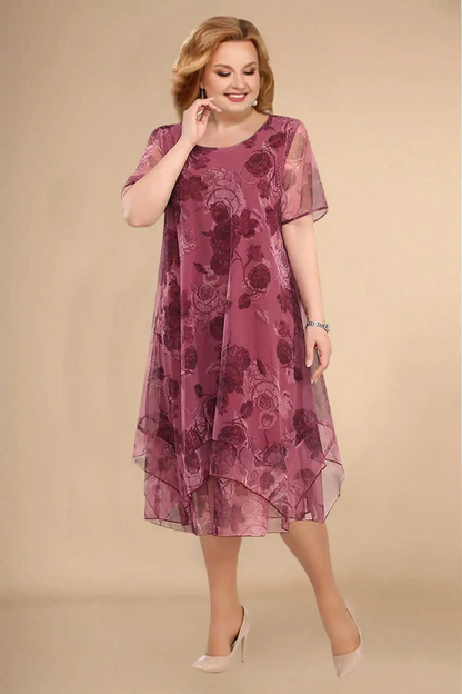 🌺【L-5XL】2025 noua rochie florala din sifon de vara