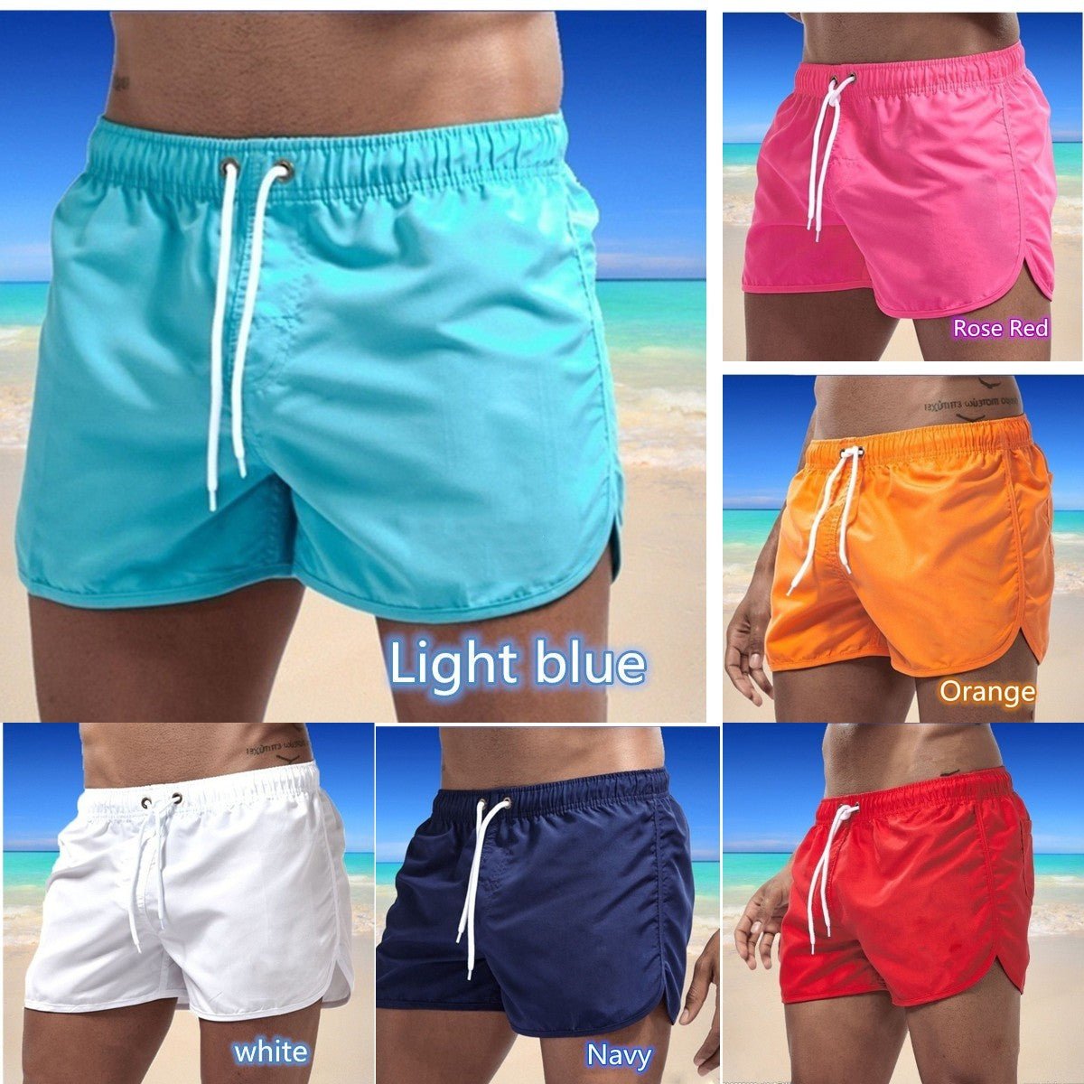 2025 Pantaloni scurti de baie multicolori la moda barbatilor imprimati