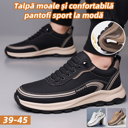 🔥🔥[39-45]Pantofi sport din piele rezistentă la apă și murdărie, cu talpă moale pentru confort maxim