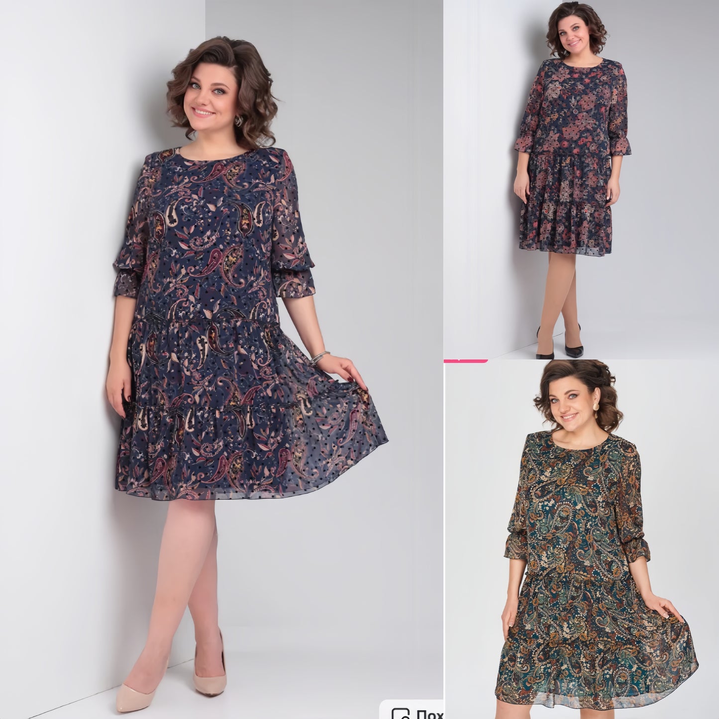 💥👗【S-5XL】2025 Nouă rochie de primăvară imprimată