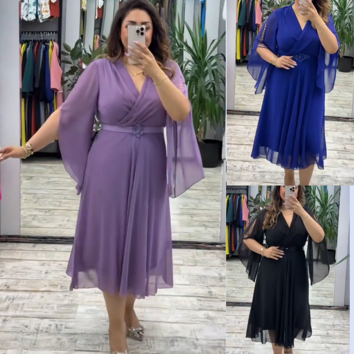 👗💥【S-5XL】Rochie noua la moda, design clasic, eleganta si simpla 4031171