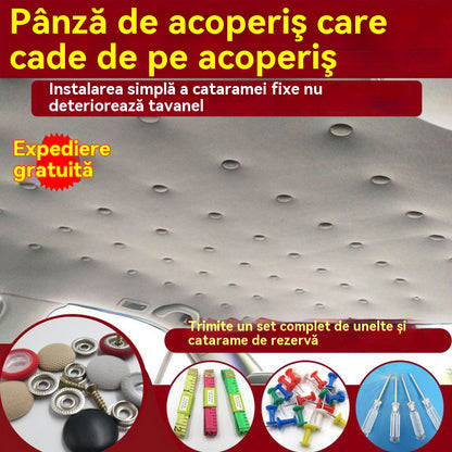 🔥【30% OFF】Pânza de pe acoperișul mașinii cade, reparați catarama de fixare a cuielor Modificare și recondiționare interior a mașinii chins fără demontare (kit de instrumente de instalare + șurubelniță + prosop inclus)