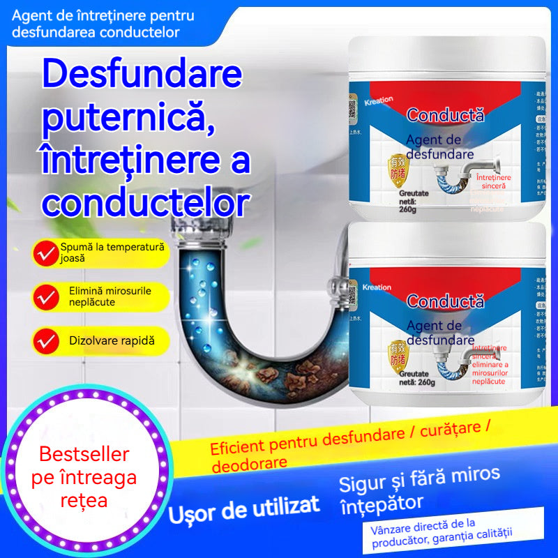 👍💦【Cumpără 1, primești 1 gratis】Instrument puternic pentru desfundarea țevilor | Dizolvă cu ușurință blocajele de ulei, toalete și bucătării! Deodorizează dintr-o singură mișcare!