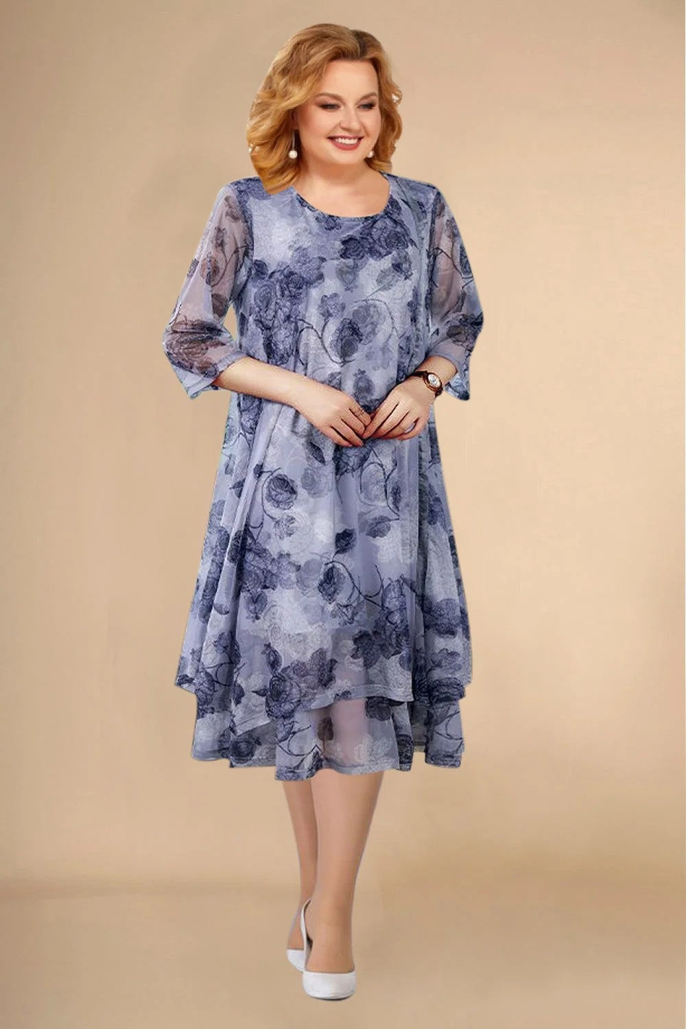 🌺【L-5XL】2025 noua rochie florala din sifon de vara