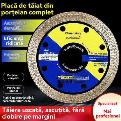 [3 bucăți] Discuri de tăiere fără praf pentru plăci de piatră, plăci vitrificate și ceramică
