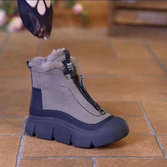 【35-40】Cizme de gleznă din piele naturală antiderapante pentru femei italiene făcute manual  3759703