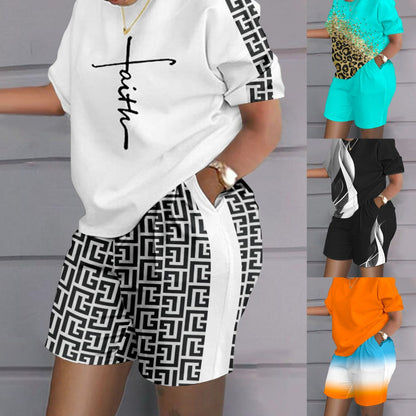 😍 Costum casual de vară pentru femei (top + pantaloni scurți)