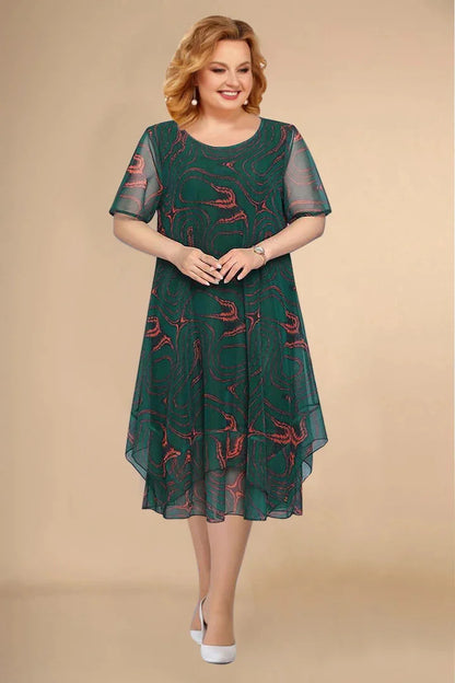 🌺【L-5XL】2025 noua rochie florala din sifon de vara