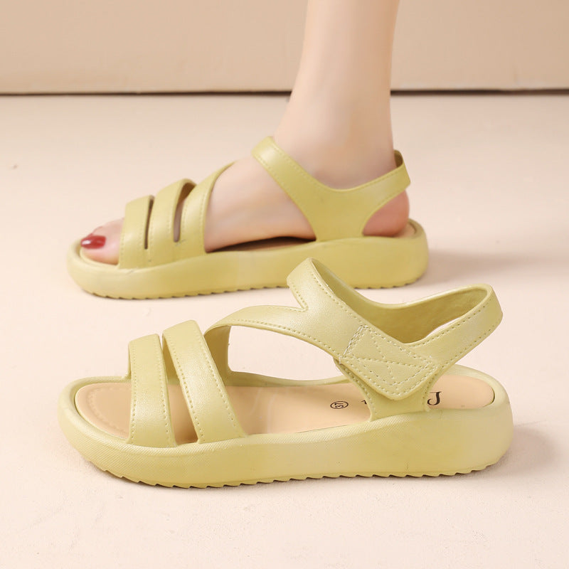 👡【36-40】2025 noi sandale cu fund moale de culoare solidă