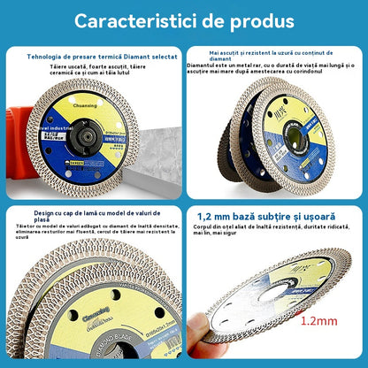 [3 bucăți] Discuri de tăiere fără praf pentru plăci de piatră, plăci vitrificate și ceramică