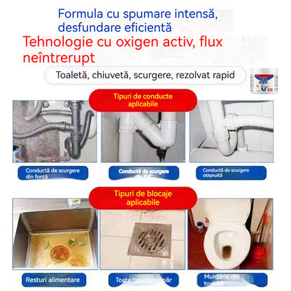👍💦【Cumpără 1, primești 1 gratis】Instrument puternic pentru desfundarea țevilor | Dizolvă cu ușurință blocajele de ulei, toalete și bucătării! Deodorizează dintr-o singură mișcare!