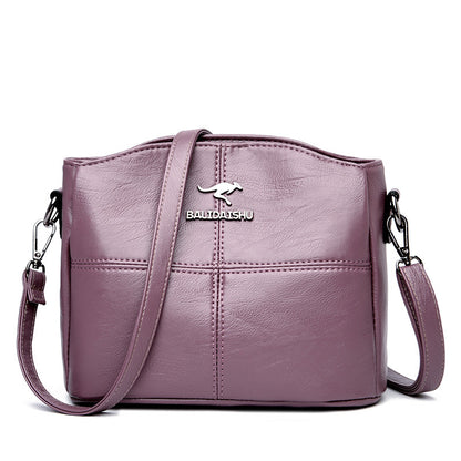 👜👜 Geantă de umăr din piele naturală, în stil nou, retro lucrată manual, la modă și versatilă