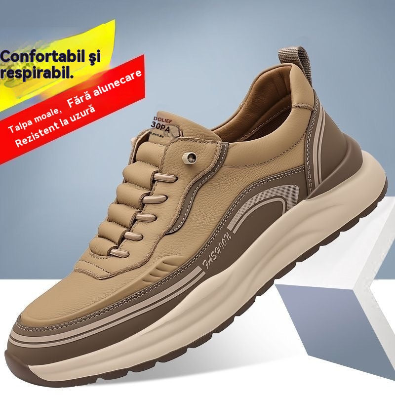 🔥🔥[39-45]Pantofi sport din piele rezistentă la apă și murdărie, cu talpă moale pentru confort maxim