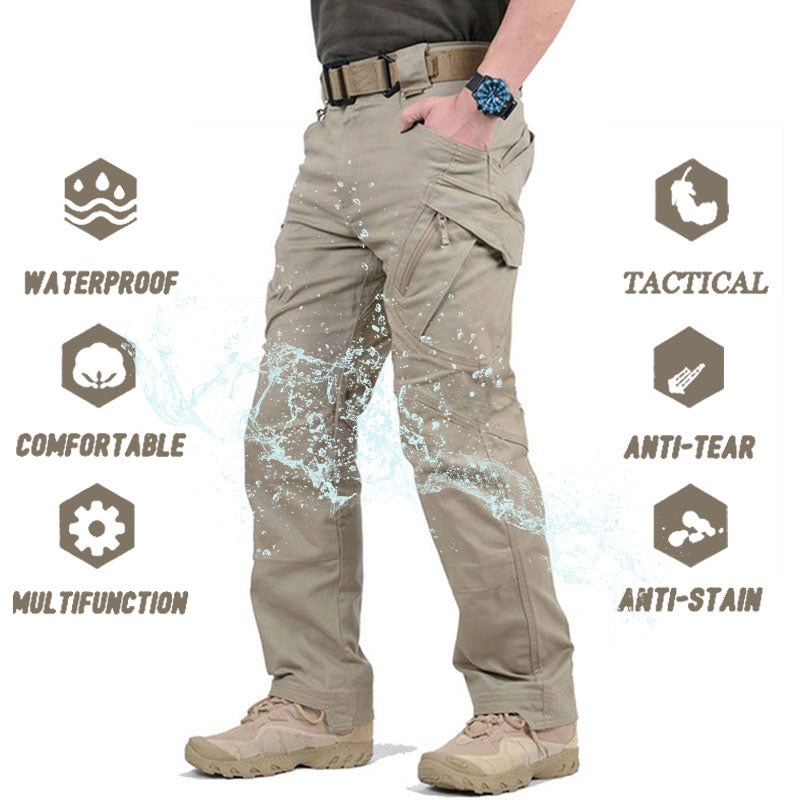 Upgradat tactic impermeabil pantaloni militare，Pantaloni cargo pentru exterior cu mai multe buzunare pentru bărbați