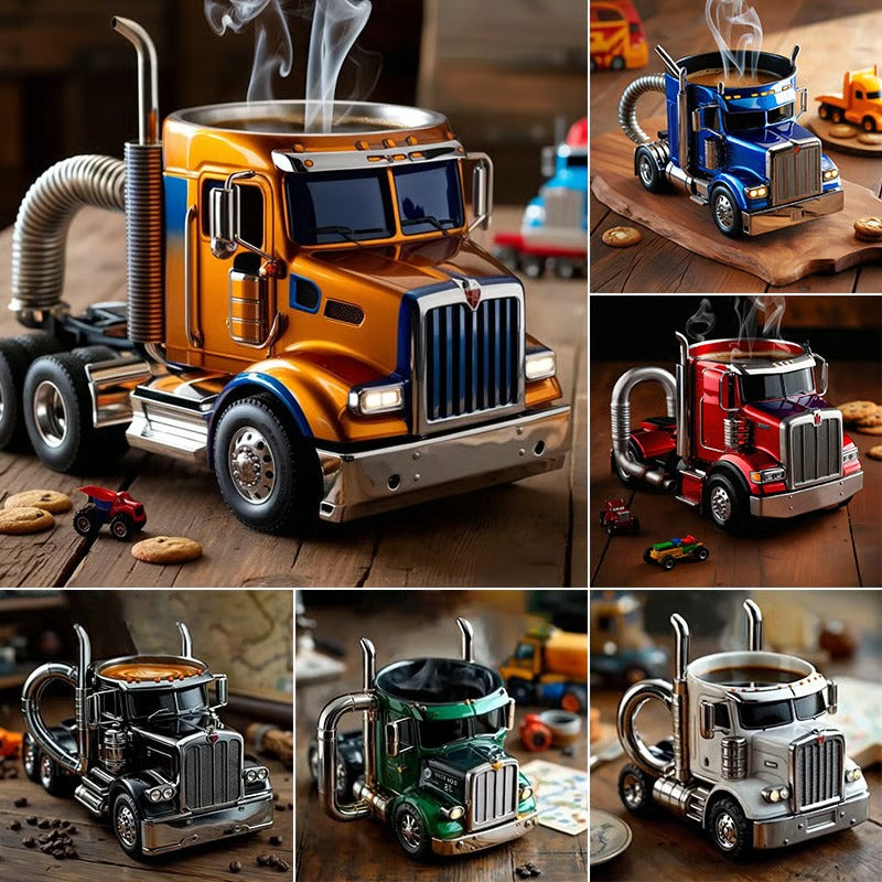 🚛 Căni de cafea lucrate manual pentru semi camioane