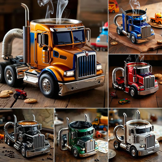 🚛 Căni de cafea lucrate manual pentru semi camioane