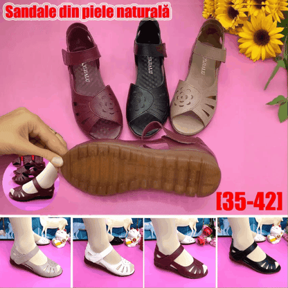 【🔥Promoție - 50% reducere】【35-41】Sandale confortabile de damă din piele naturală, noul model de vară cu talpă moale