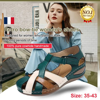🔥【35-43】Sandale cu platformă din piele moale gol pentru damă
