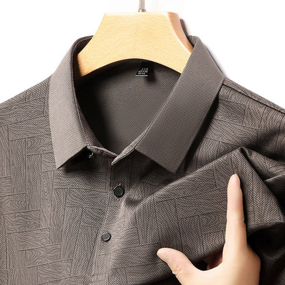 🔥【M-4XL】Cămașă POLO pentru bărbați, cu mâneci scurte, în dungi