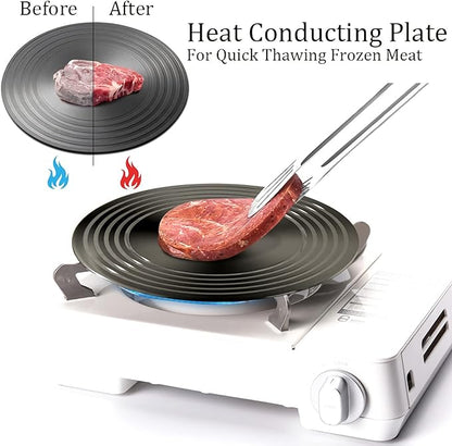 🍳Placă conducătoare de căldură pentru aragaz de uz casnic  (potrivită pentru gătit, prepararea supei, dezghețarea ingredientelor，protejează oala de arderea neagră bucată)