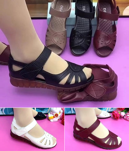 【🔥Promoție - 50% reducere】【35-41】Sandale confortabile de damă din piele naturală, noul model de vară cu talpă moale