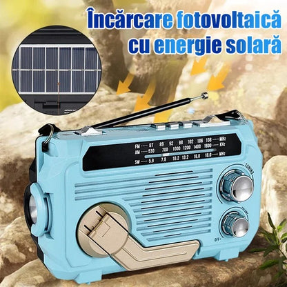 💥🏕️Radio portabil multifuncțional, radio AM, card Bluetooth stabil, audio multibandă