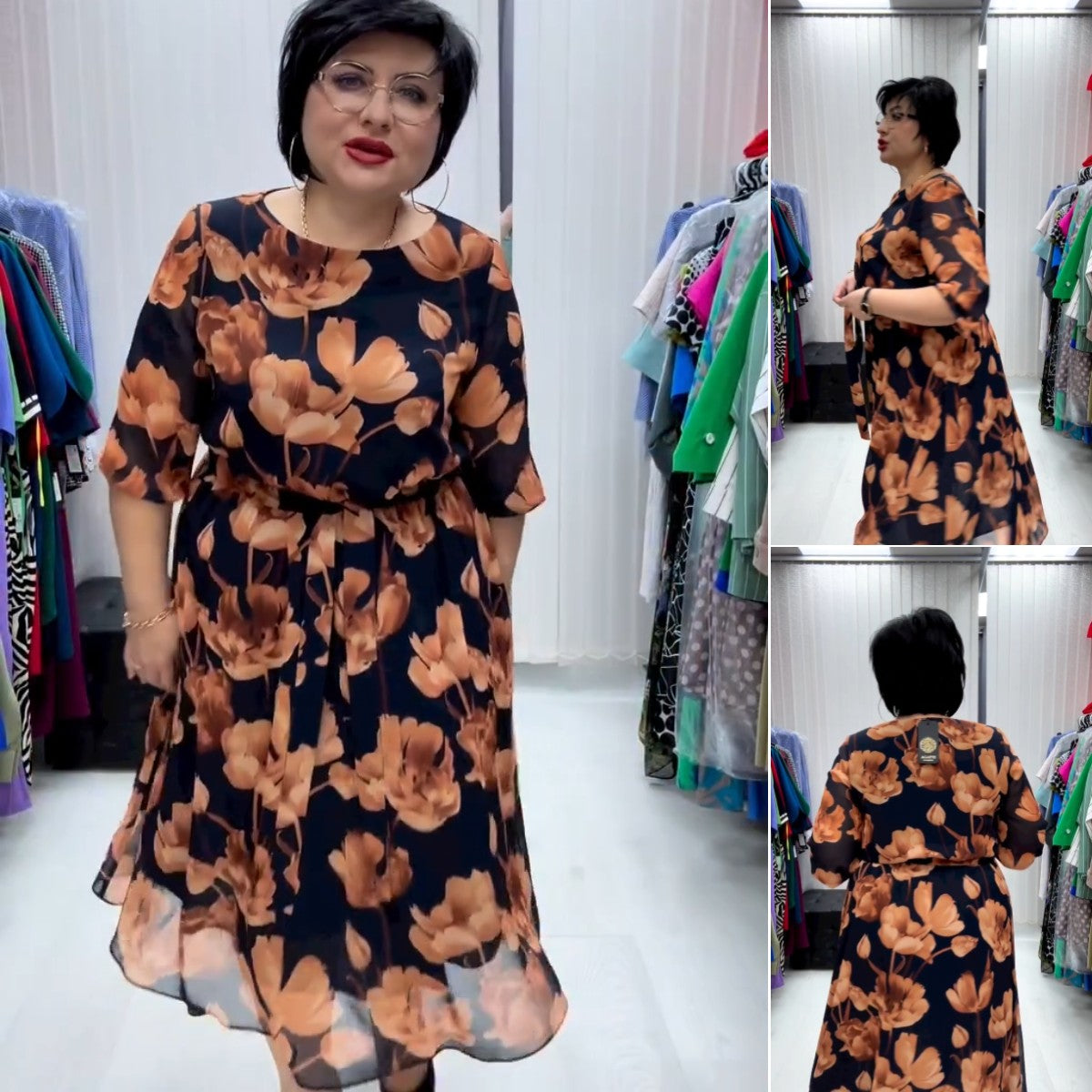 【S-5XL】 Rochie casual imprimata la moda de inalta calitate 