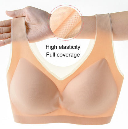 【1 set 3 piese】2025, sutien push-up din mătase de gheață fără cusături