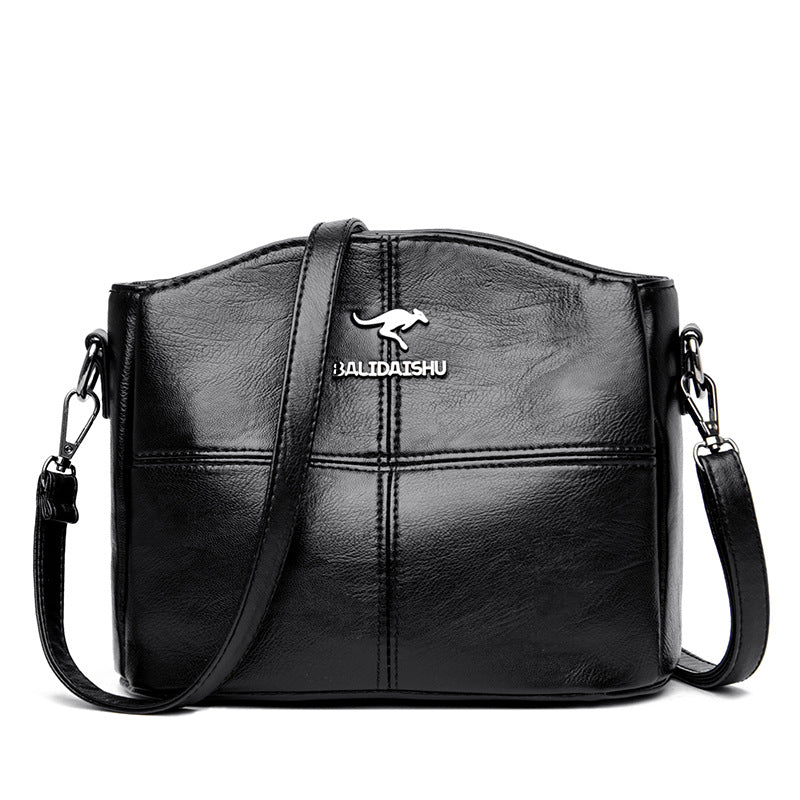 👜👜 Geantă de umăr din piele naturală, în stil nou, retro lucrată manual, la modă și versatilă