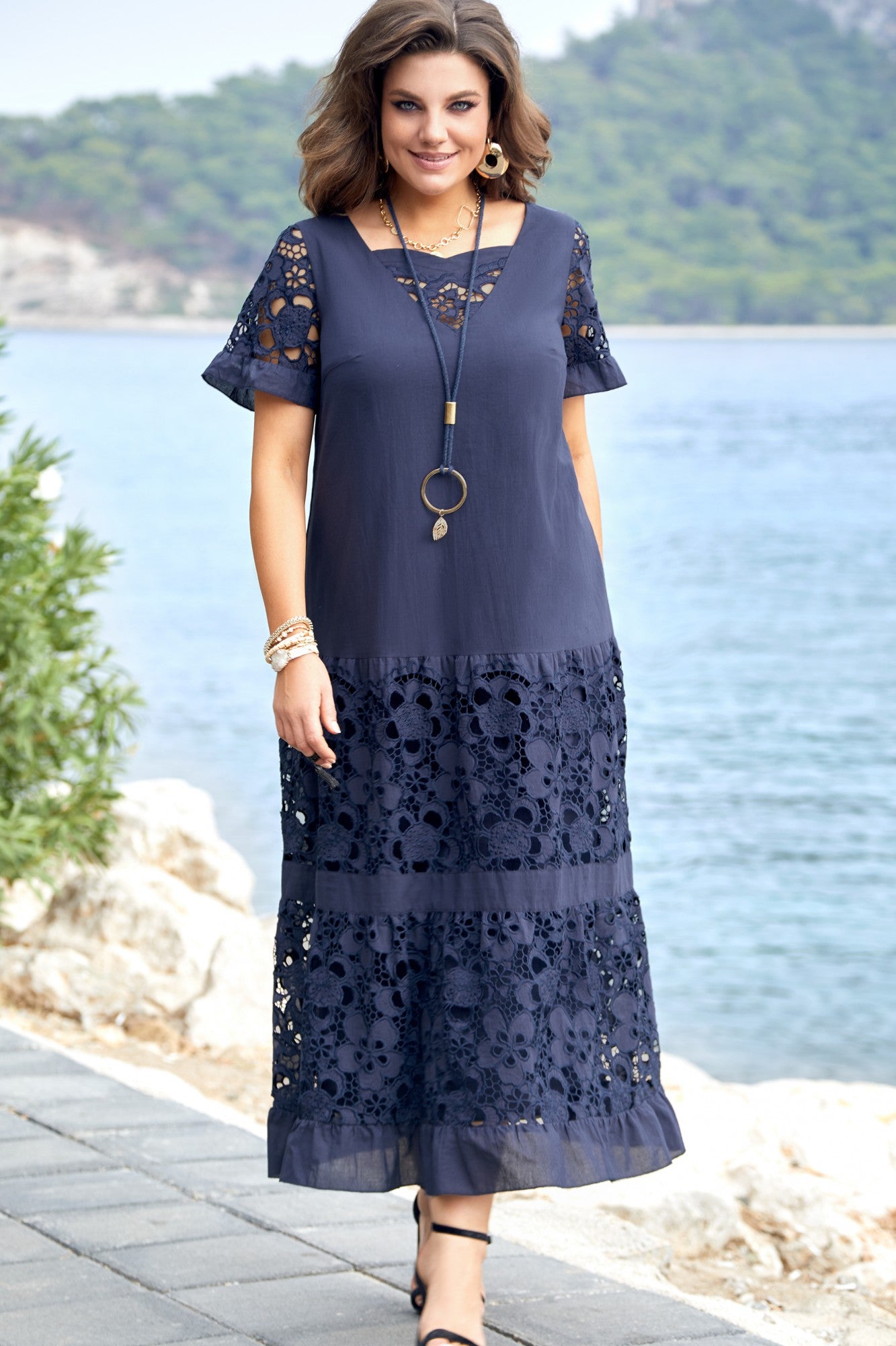 Reducere limitată de 50% 🔥💖【S-5XL】Rochie elegantă din dantelă, cu scobituri