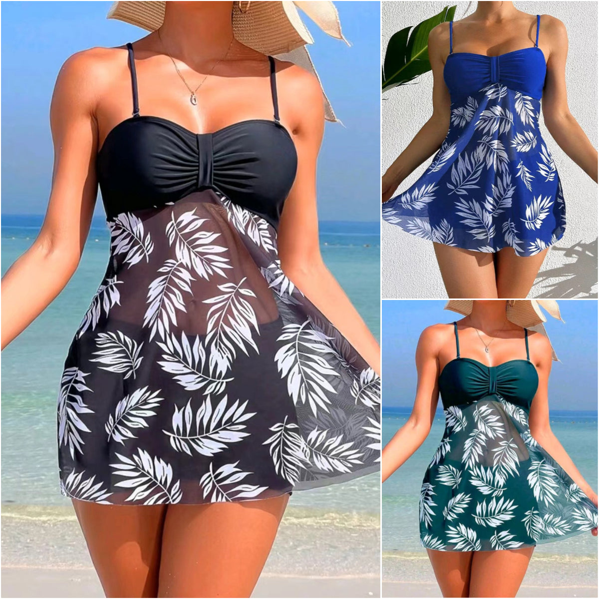 👙Set de costume de baie cu imprimeu de plasă nou 2025