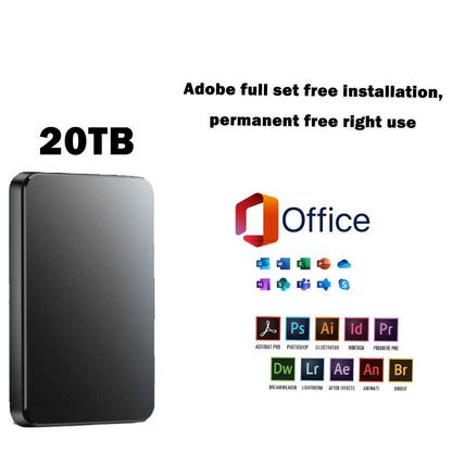 Hard disk mobil Toshiba de 20TB de capacitate ultra mare + Office original gratuit + Adobe