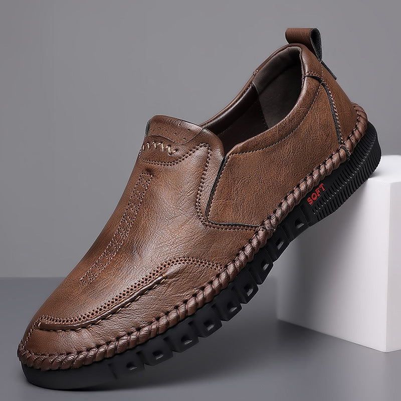 👞【39-44】2025 pantofi sport casual pentru bărbați, din piele naturală, cu talpă moale, antiderapantă, respirabilă