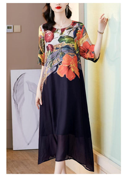 💖👗【M-5XL】Rochie elegantă imprimată
