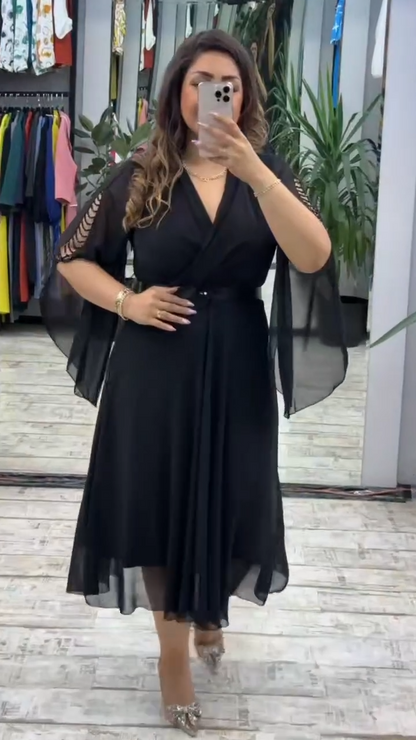 👗💥【S-5XL】Rochie noua la moda, design clasic, eleganta si simpla 4031171