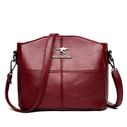 👜👜 Geantă de umăr din piele naturală, în stil nou, retro lucrată manual, la modă și versatilă