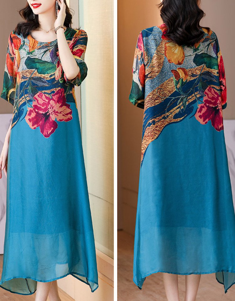 💖👗【M-5XL】Rochie elegantă imprimată