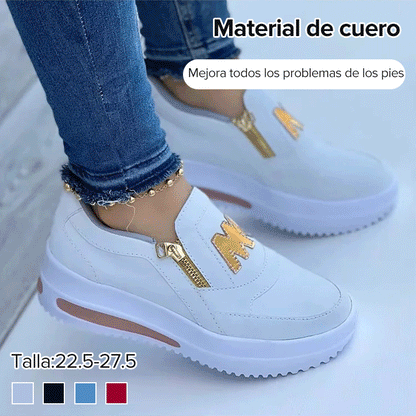 🔥【50% Reducere】🔥【35-43】 Încălțăminte casual de damă cu talpă groasă și fermoar 2025