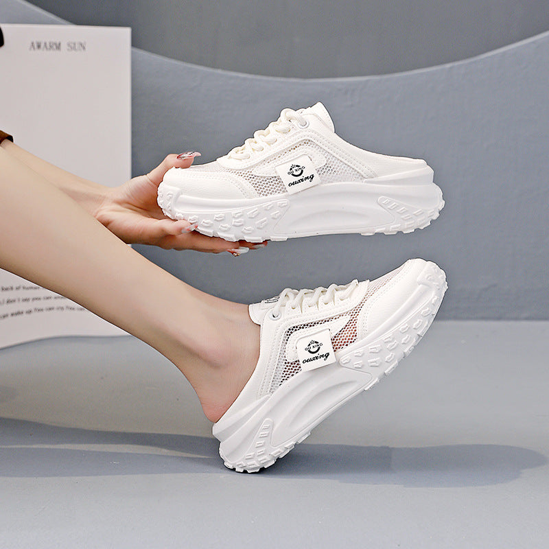 【35-40】Sandale noi din plasă 2025, papuci casual pentru femei, slip-on-uri de vară, pantofi leneși și pantofi sport
