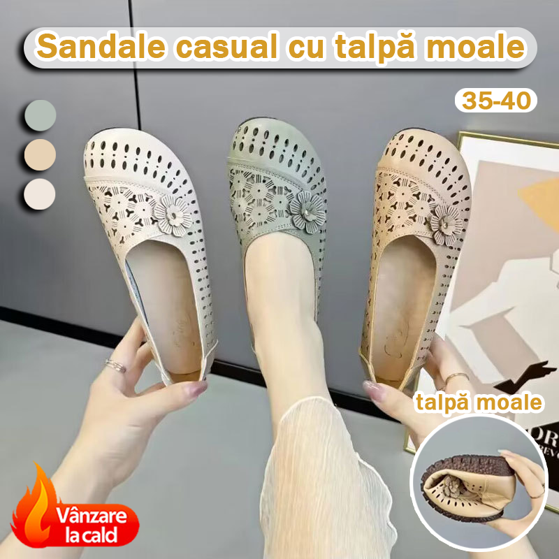 【35-40】Pantofi de dama，Pantofi cu talpă moale anti-alunecare din piele de vacă