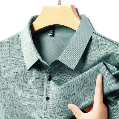 🔥【M-4XL】Cămașă POLO pentru bărbați, cu mâneci scurte, în dungi