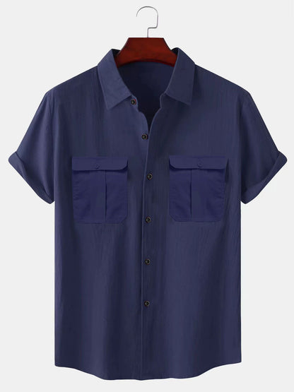 【🔥Reduceri de vară🔥】✨🎉【M-5XL】Cămașă bărbătească de vară nouă, simplă, casual, din in, 2025