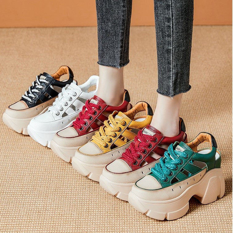 【35-40】Pantofi noi de vară pentru femei, casual, respirabili, cu talpă groasă, 2025