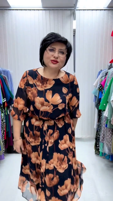 【S-5XL】 Rochie casual imprimata la moda de inalta calitate 