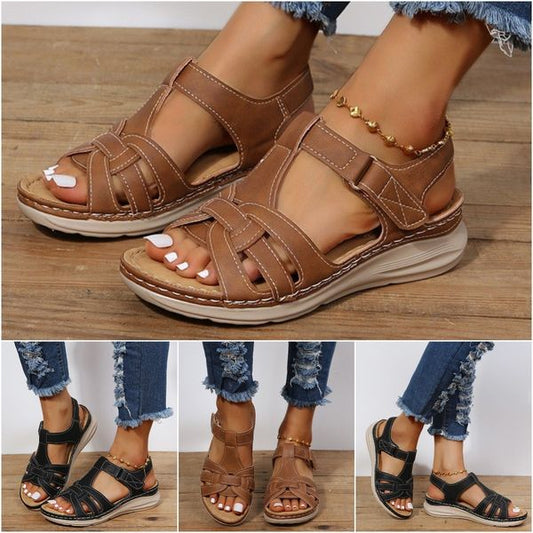 👡【35~43】Sandale retro crossover pentru femei la modă din 2025