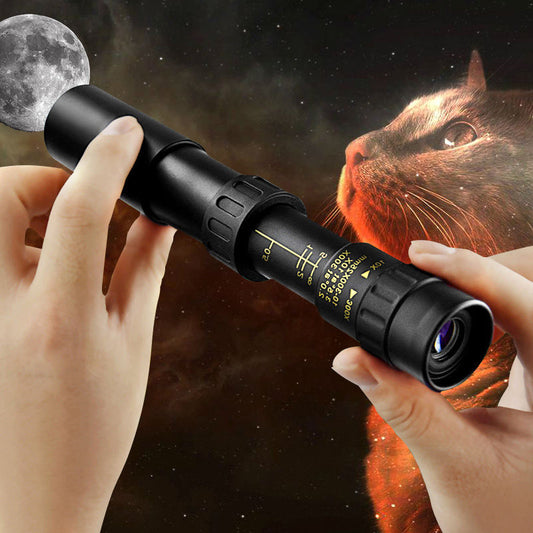 Binoclu portabil puternic cu zoom 10-300X HD Telescop profesional cu rază lungă de acțiune Monoculară lunetă cu vedere nocturnă scăzută pentru vânătoare